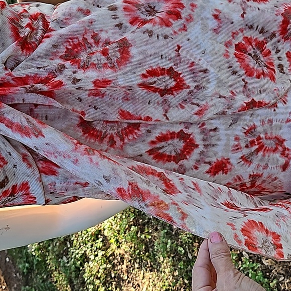 LaBelle Batik Tie Dye style beaded strap short dress size Sm polyester side zip - Picture 7 of 9